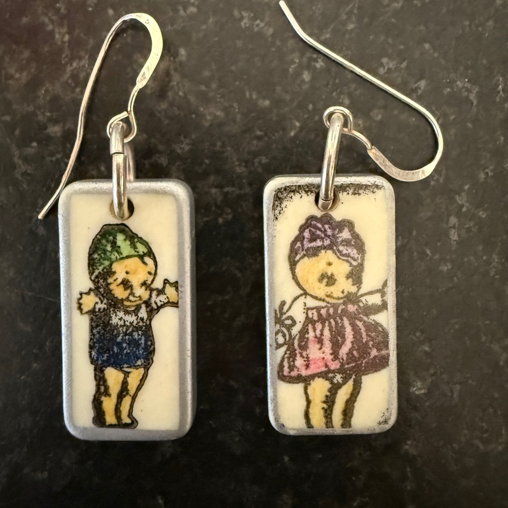 Cute Kewpie Domino Earrings